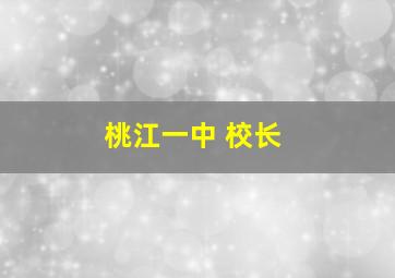 桃江一中 校长